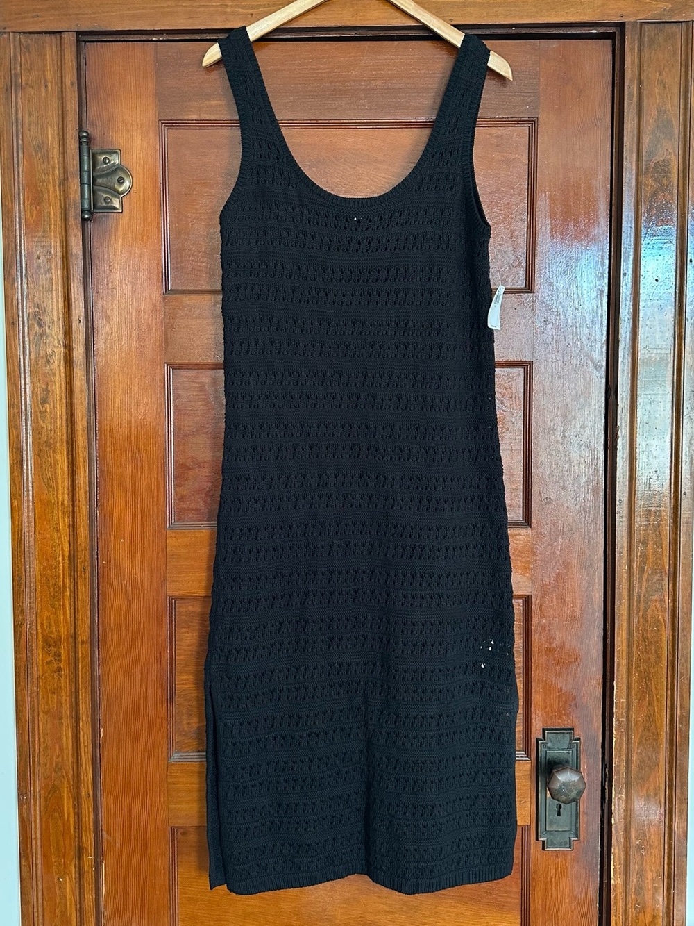 New Old Navy Fitted Sleeveless Crochet Swim Cover-Up Midi Dress Size Medium Boho